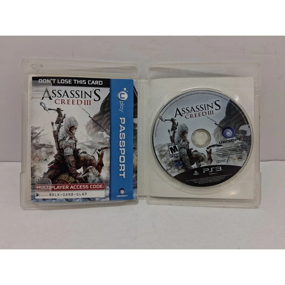 Assassins Creed III Sony PlayStation 3 PS3 Game Exclusive Content 2012 Ubisoft